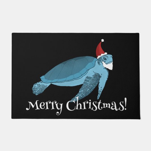 クリスマスウミガメ ドアマット (正面)