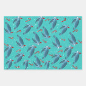 クリスマスウミガメ ラッピングペーパーシート (正面)