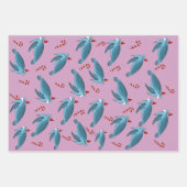 クリスマスウミガメ ラッピングペーパーシート (正面)