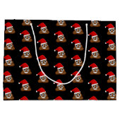 クリスマスウンチ絵文字かわいいおもしろい ラージペーパーバッグ (裏面)