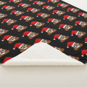 クリスマスウンチ絵文字かわいいパタおもしろいーン シェルパブランケット (3/4)