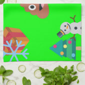 クリスマスウンチ絵文字 キッチンタオル (折り畳み)