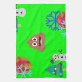 クリスマスウンチ絵文字 キッチンタオル (縦)