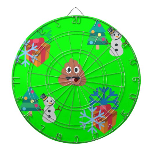 クリスマスウンチ絵文字 ダーツボード (正面)