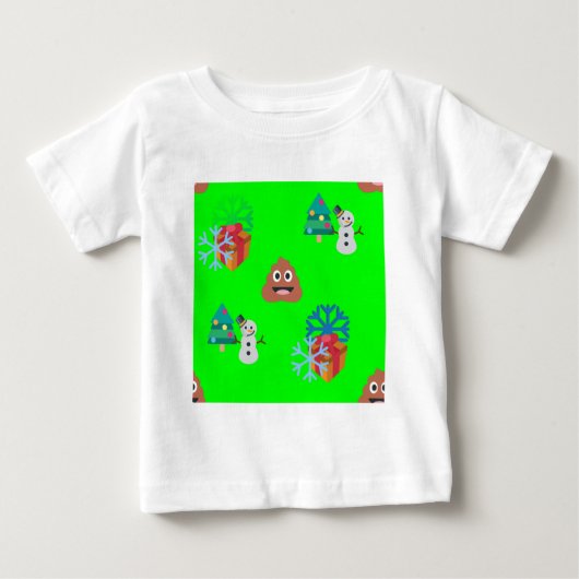 クリスマスウンチ絵文字 ベビーTシャツ (正面)