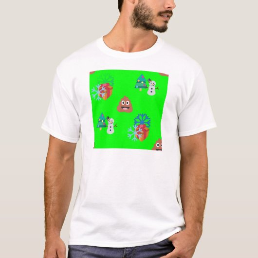 クリスマスウンチ絵文字 Tシャツ (正面)
