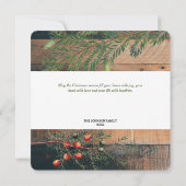 クリスマスウ素朴ィードジョイクリスマスカード (裏面)