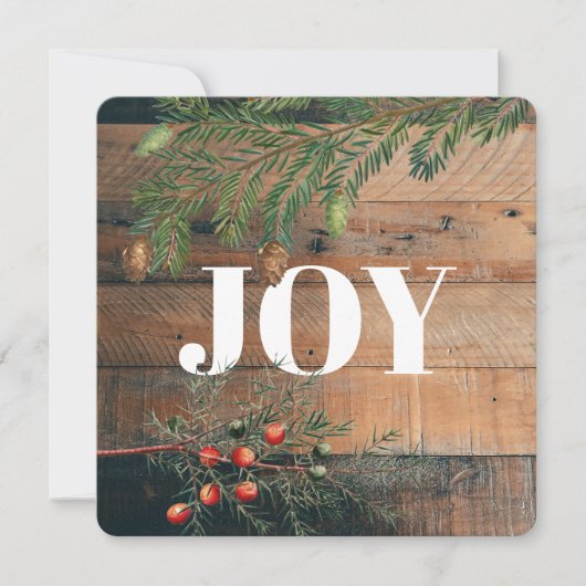 クリスマスウ素朴ィードジョイクリスマスカード (正面)