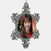 クリスマスエイミーオーナメント スノーフレークピューターオーナメント (左)