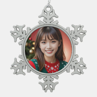 クリスマスエイミーオーナメント スノーフレークピューターオーナメント