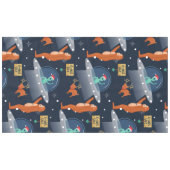 クリスマスエイリアンイエティサスカッチビッグフット テーブルクロス (正面(横))