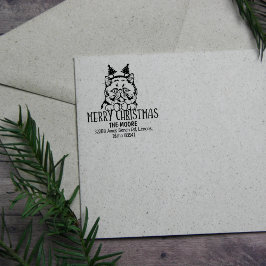 クリスマスエキゾチック短毛キャット差出人住所 ラバースタンプ