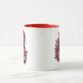 クリスマスエキゾチック短編猫フローラサンタ子猫 マグカップ (中央)