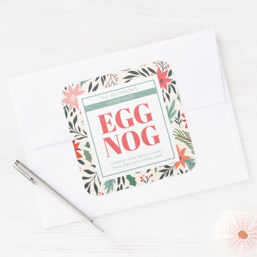 クリスマスエグノグ スクエアシール (封筒)