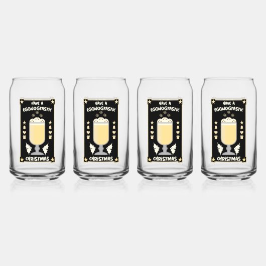 クリスマスエグノパンチグラス ガラス缶 (正面)