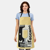クリスマスエグノパンチ エプロン (着用した状態)