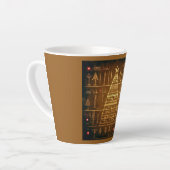 クリスマスエジプト絵文字3 カフェラテマグ (左アングル)