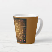 クリスマスエジプト絵文字3 カフェラテマグ (右アングル)