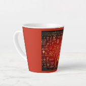 クリスマスエジプト絵文字4 カフェラテマグ (左アングル)