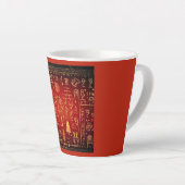 クリスマスエジプト絵文字4 カフェラテマグ (右アングル)