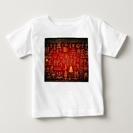クリスマスエジプト絵文字4 ベビーTシャツ (正面)