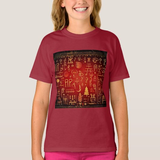 クリスマスエジプト絵文字4 Tシャツ (正面)