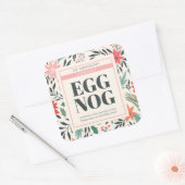 クリスマスエッグノグスクエアステッカー スクエアシール (封筒)