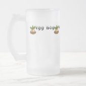 クリスマスエッグノングフロステッド16 oz曇りガラスのマグカップ フロストグラスビールジョッキ (左)