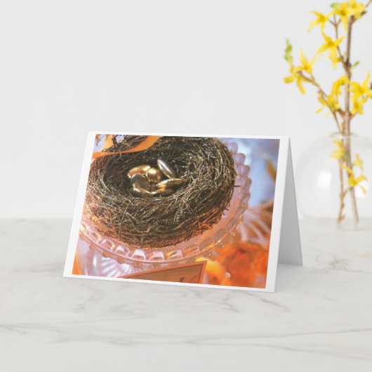 ***クリスマスエッグ***クリスマス カード (黄色い花)