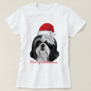 クリスマスエディションシーズー（犬）Tzu Tシャツ