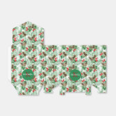 クリスマスエバーグリーンとピネコーン模様 フェイバーボックス (折り畳みなし)