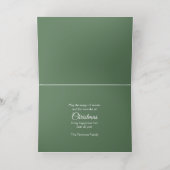 クリスマスエバーグリーンガーランド弓レッドベリー 箔シーズンカード (内側レイダウン)