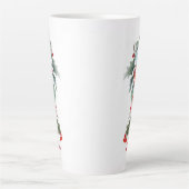 クリスマスエバーグリーンズホリーとベリー カフェラテマグ (正面)