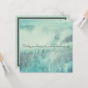 クリスマスエバーグリーンフォレストウィンター至 カード