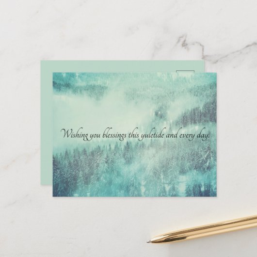 クリスマスエバーグリーンフォレストウィンター至 シーズンポストカード (正面/裏面インサイチュ)