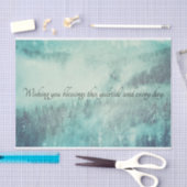 クリスマスエバーグリーンフォレストウィンター至 薄葉紙 (クラフト)