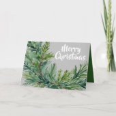 クリスマスエバーグリーンブランチ シーズンカード (正面)