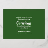 クリスマスエバーグリーンブランチ 箔シーズンカード (裏面)