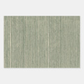 クリスマスエバーグリーンブランチPinecone ストライプ鳥 ラッピングペーパーシート (正面3)