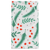 クリスマスエバーグリーンブリューズとホリーベリー スモールペーパーバッグ (裏面)