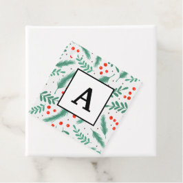 クリスマスエバーグリーンブリューズとホリーベリー フェイバータグ