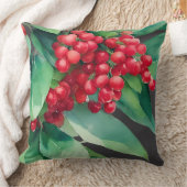 クリスマスエバーグリーンレッドベリー クッション (ブランケット)