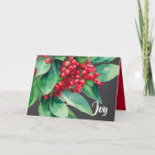 クリスマスエバーグリーンレッドベリー シーズンカード (正面)