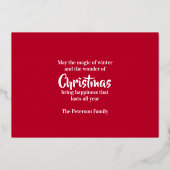 クリスマスエバーグリーンレッドベリー 箔シーズンカード (裏面)