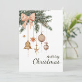 クリスマスエバーグリーン枝オーナメント非写真 シーズンカード (スタンド正面)