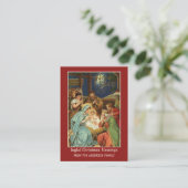 クリスマスエピファニー出生パーソナライズされた祈りの言葉 名刺 (スタンド正面)