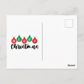 クリスマスエフェメラと可愛いガールレッドキク ポストカード (裏面)