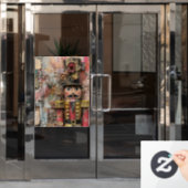 クリスマスエフェメラの窓の貼り付け ウィンドウサイン (オフィスドア)