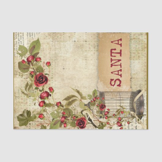 クリスマスエフェメラバラバードケージサンタデカップージ 薄葉紙 (正面)