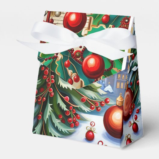 クリスマスエフェメラパターン フェイバーボックス (正面サイド)